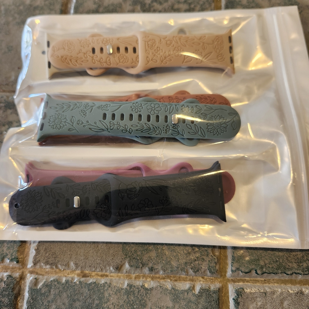 Floral Silicone Watch Bands Set